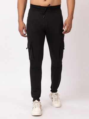 GEE 5 Self Design Men Black Track Pants