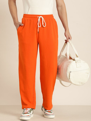 DILLINGER Solid Men Orange Track Pants