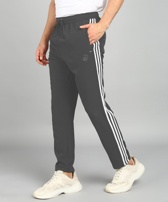 GNOCKFACE Striped Men Grey Track Pants