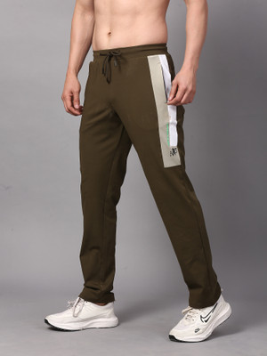 NEXGEN CLUB Solid Men Olive Track Pants