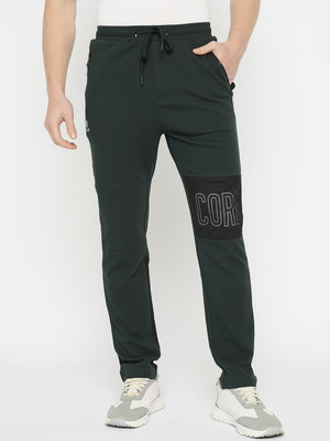 DUKE Solid Men Green Track Pants