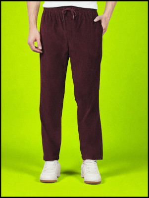 THE SAVIRA FASHION TREND Solid Men Maroon Track Pants
