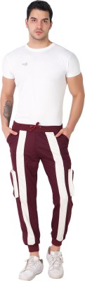 JAKCOM Colorblock Men Maroon Track Pants