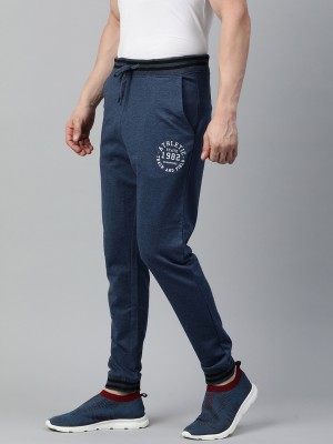 ARDEUR Self Design Men Blue Track Pants