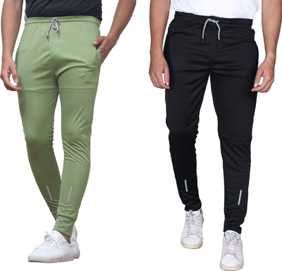 HouseOfCommon Striped Men Green, Black Track Pants