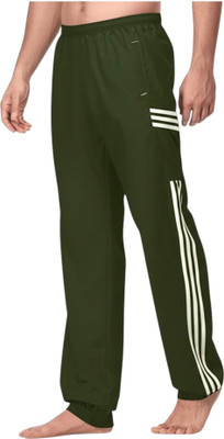 tannu collection Striped Men Green Track Pants