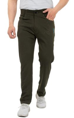 GEE 5 Solid Men Olive Track Pants