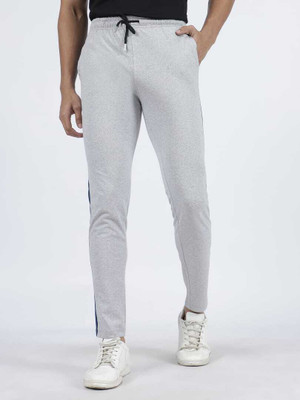 Hitech Striped Men Grey Track Pants