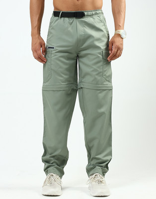 MONTE CARLO Solid Men Green Track Pants