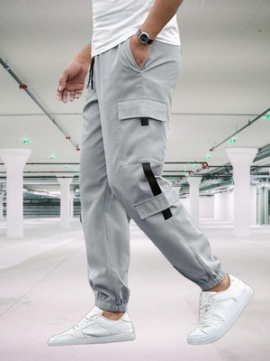 Kesaria Textile Company Solid Men Grey Track Pants