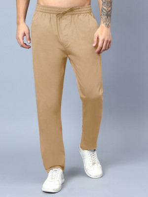 HAUWER Solid Men Beige Track Pants