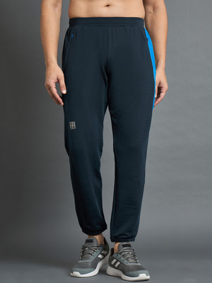 DIDA Solid Men Dark Blue Track Pants