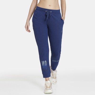 Zelocity by Zivame Solid Women Blue Track Pants