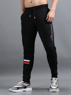 ARDEUR Self Design Men Black Track Pants