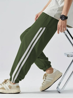 UNICO WESTON STORE Striped Men Dark Green Track Pants