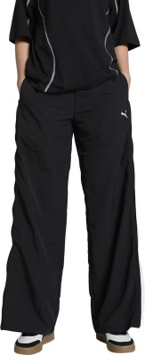 PUMA Solid Women Black Track Pants