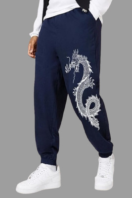 AR 9 Printed Men Blue Track Pants