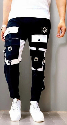 RusticBlooms Printed Men Black Track Pants