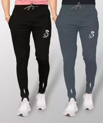 sonizeed f Printed Men Grey, Black Track Pants