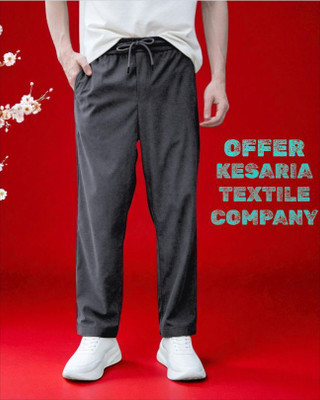 Kesaria Textile Company Solid Men Grey Track Pants