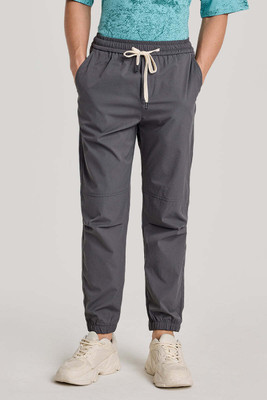 Snitch Solid Men Grey Track Pants