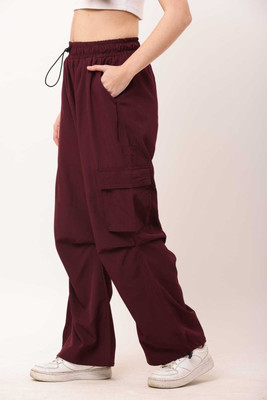 sarvayoni Solid Women Maroon Track Pants