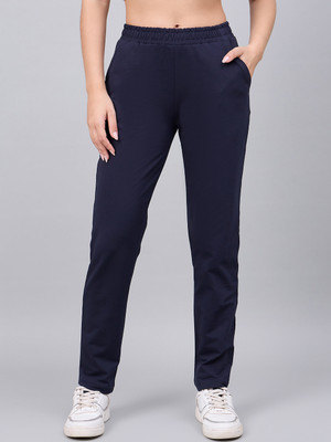 98 Degree North Solid Women Dark Blue Track Pants