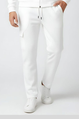 ParcelYard Solid Men White Track Pants