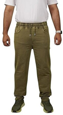 RED-FOST Solid Men Green Track Pants