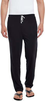 Stylcozy Solid Men Black Track Pants