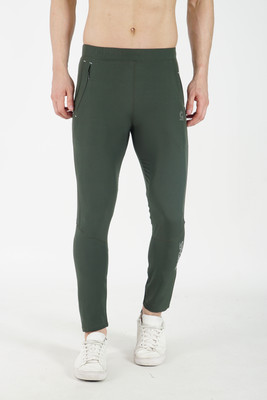 GOTO Solid Men Olive Track Pants