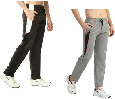 KAVYA Solid Men Dark Green, Grey Track Pants