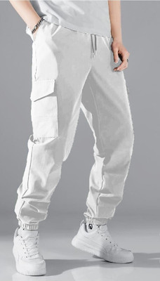VGS Solid Men White Track Pants