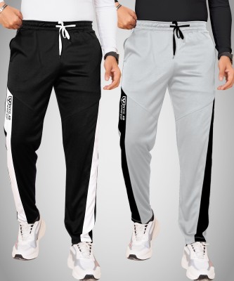 Yazole Colorblock Men Black, Grey Track Pants