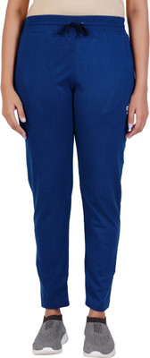 FEEL TRACK Solid Women Blue Track Pants