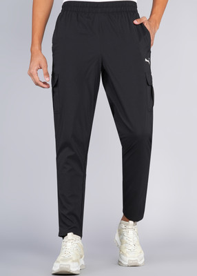 PUMA Solid Men Black Track Pants
