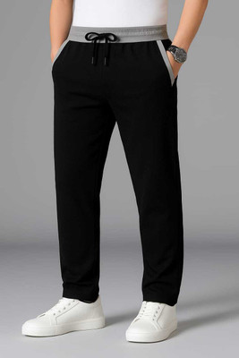 Fashion Science Solid Men Black Track Pants