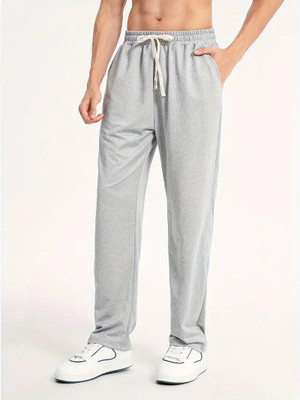 Dockstreet Solid Men Grey Track Pants
