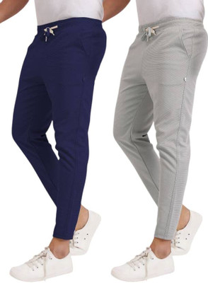 MK BROTHERS Solid Men Blue, Grey Track Pants