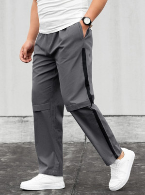 LOTHRIC Self Design Men Grey Track Pants