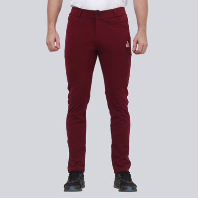 SOVIAN Regular Fit Men Maroon Trousers