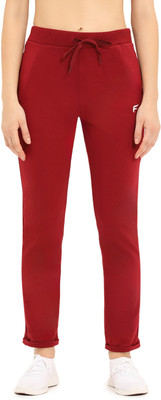Envie Solid Women Maroon Track Pants