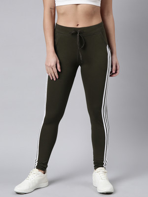 SHOWOFFFF Solid Women Olive Track Pants