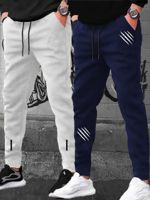 PKB garments Solid Men Grey, Dark Blue Track Pants