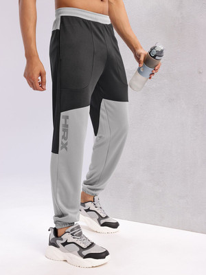 HRX by Hrithik Roshan Colorblock Men Black, White Track Pants