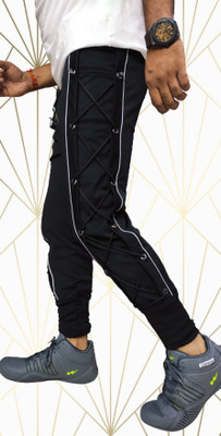 RusticBlooms Solid Men Black Track Pants