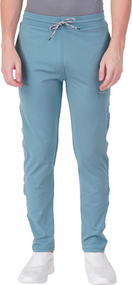 Messto Solid Men Light Blue Track Pants