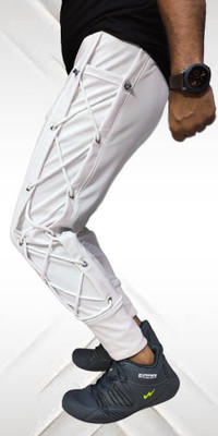 RusticBlooms Solid Men White Track Pants