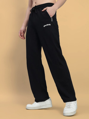 WEARDUDS Solid Men Black Track Pants