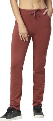 Laasa Sports Solid, Printed Women Orange Track Pants